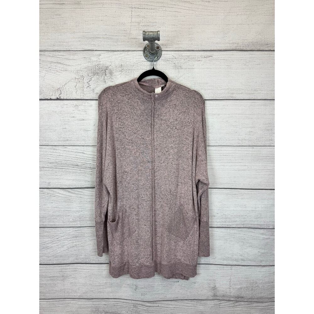 Ady P Plus Size Light Pink Purple Gray Soft Mock Neck Knit Sweater Top Size 2X